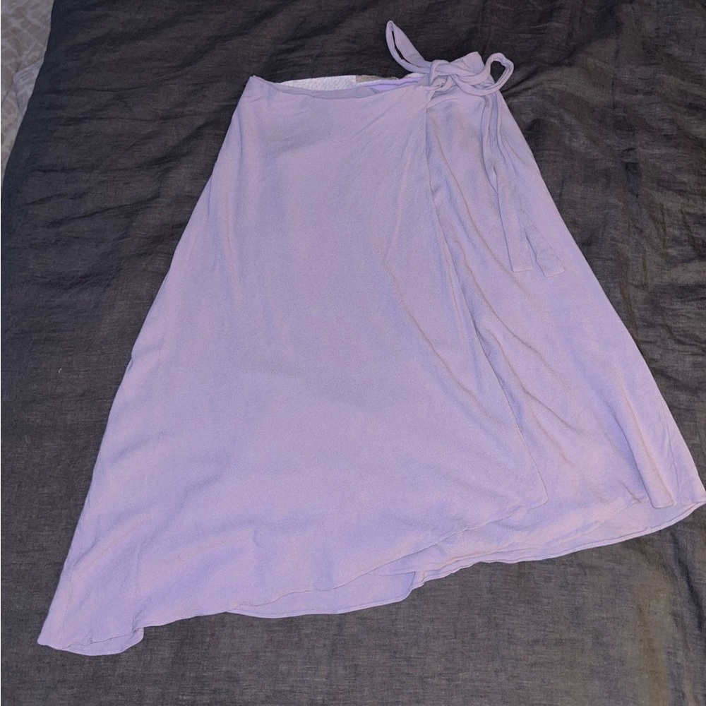 Les Heroines by Vanessa Cocchiaro The Maya Asymmetrical Washed-Crepe Wrap Skirt